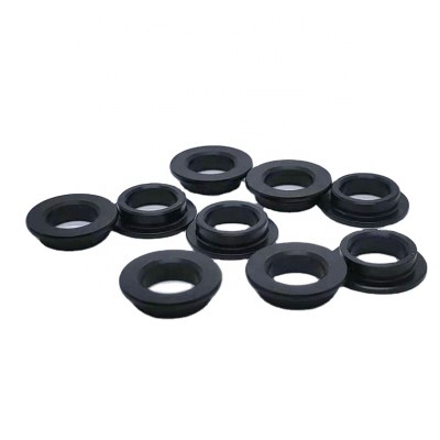 Pa Black Plastic Nylon Flange Low Wear Insulating Sleeve Bush For Bearing